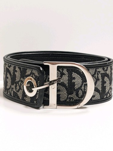 Dior blue montaigne logo belt - montaigne,