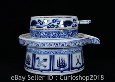 8.4" Marked Chinese Blue White
