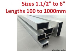 ALUMINIUM RECTANGULAR BOX SECTION 1.1/2" 2 inch 2.1/2" 3" 4 inch 5" 6 inch
