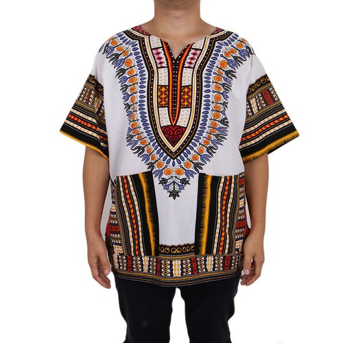 Mens short sleeve dashiki - short,