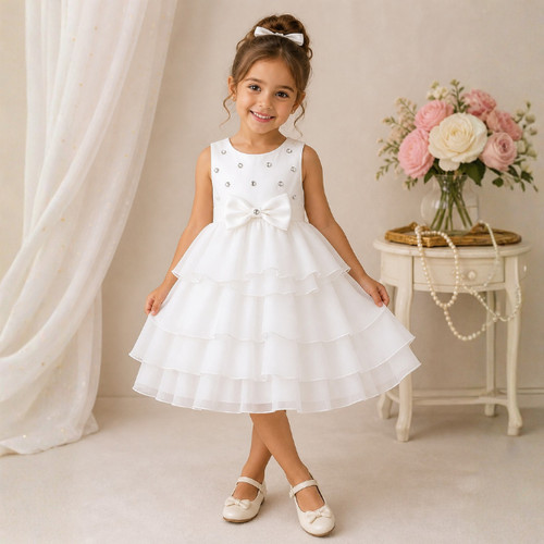 Ruffle bow flower girl - bow, party