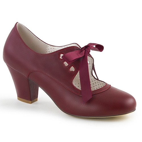 Pleaser pin burgundy pumps - pin,