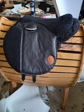 Farthing Saddlery Posh Pony Pad 14”  Handmade in Black Leather Brand New