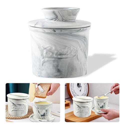 Butter keeper crock ceramic - butter,