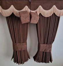 BROWN Premium Quality ROYAL DUTCH STYLE Blackout Curtains SCANIA DAF VOLVO MERC