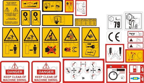 Jcb mini digger safety decal - jcb,