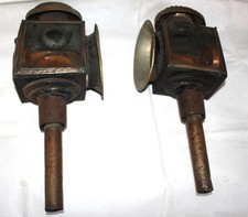 PAIR ANTIQUE COACH CARRIAGE