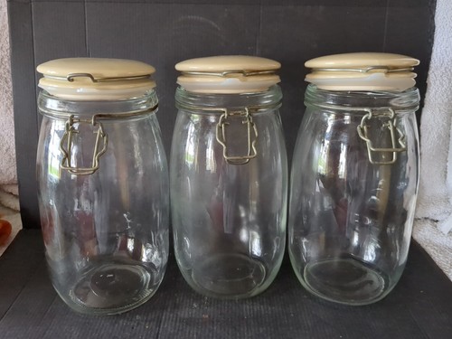 Vintage clear glass kilner - 3,
