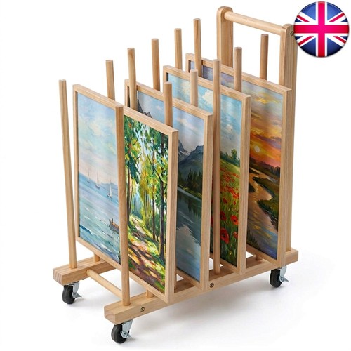 Wooden art storage rack - art,