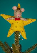 Fairtrade Felt Eco Mouse Christmas Tree Topper Decoration