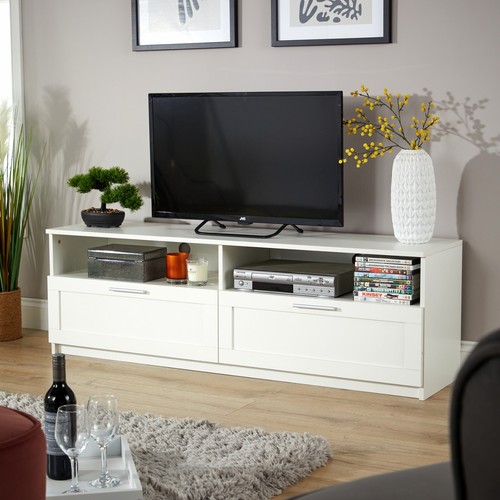 White stand large drawers - white, 2