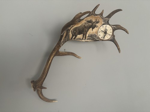 Fallow deer antler clock - fallow,