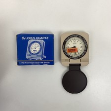 Lorus Quartz Thin Travel Alarm Clock Boxed Vintage 