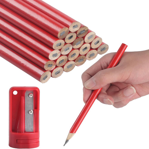 20pcs carpenter pencils - pencils, red