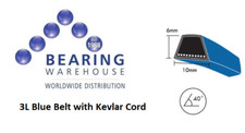 V-Belt with Kevlar cord - Section 3L Sizes:  3L 110 - 3L 750 (3L110K - 3L750K)