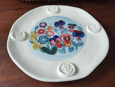 Anthropologie Francesca Kaye 8.5" Pansy Plate