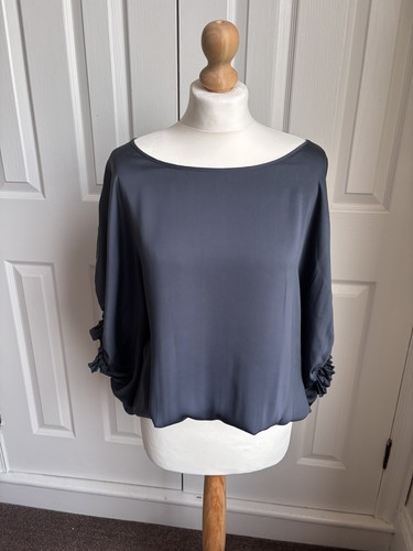 Amanda wakeley grey silk top - grey,