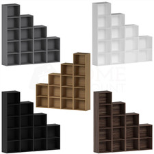 Cube Bookcase 2 3 4 5 Tier Wooden Bookshelf Display Stand Unit Storage Shelf