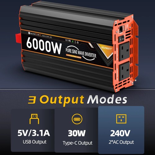 3000w 6000w pure sine - pure, wave