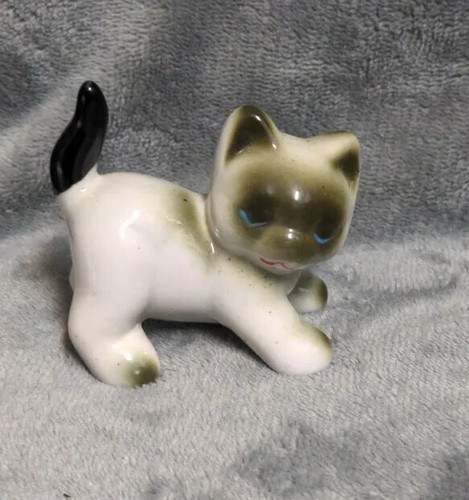 Vintage porcelain cat kitten - cat,
