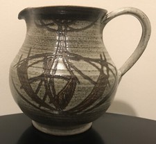 GAWAINE DART RARE STUDIO ART POTTERY STONEWARE PITCHER MIDCENTURY 7”