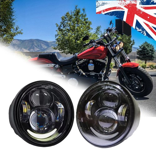 Pair inch led - inch, headlight