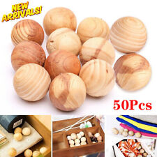 50Pcs Natural Wood Balls Insect Repellent Moth Ball Clothes Drawer Mildew
