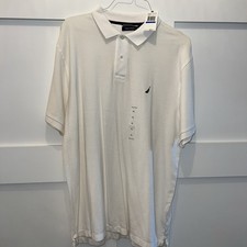 Vintage Mens XL White Nautica Polo Golf Shirt NWT