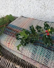 Welsh blanket throw woolen wool assorted  random cols great gift Made in Wales