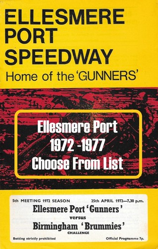 Ellesmere port programmes 1972 - programmes,
