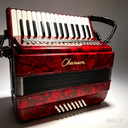 Chanson red pearl piano - red,