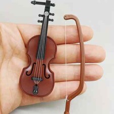 4/2/1 Pcs Mini Violin Collection Antique Miniature Violin Miniature Toy Joke
