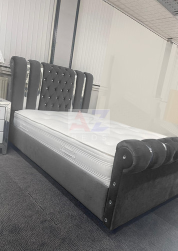 Sleigh bed with without - bed, with/without