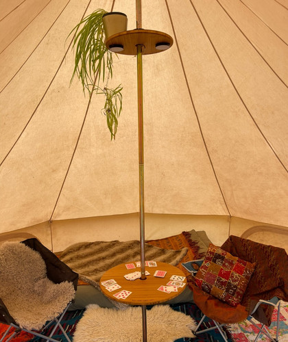 Bell tent table and - bell,