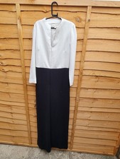 Ted Baker Petrie White & Black Jumpsuit,  Size 1, Uk 8
