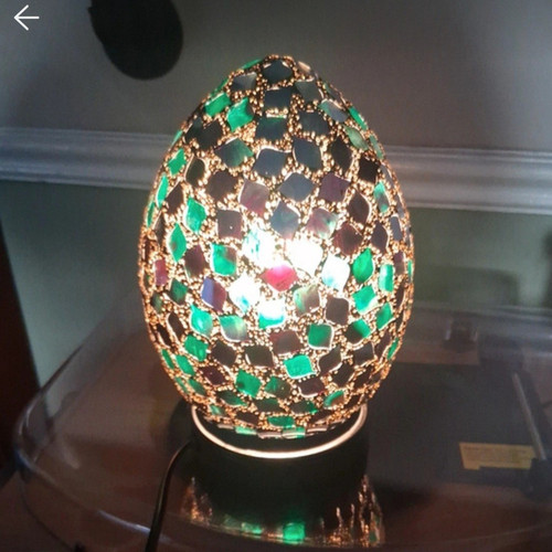 Mosaic glass egg shade table - mosaic,
