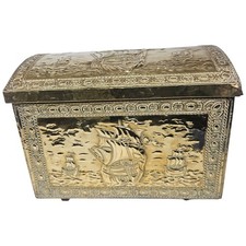Coal Shuttle Brass Rectangle