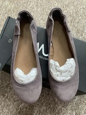 Emu Leather Avoca Ballet Court Shoes UK 4 Suede New Casual Ash Australia RRP £90