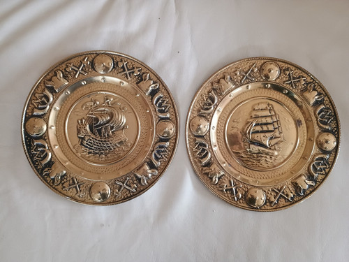 Pair vintage brass - pair,