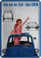 Tin Postcard Driving with BMW