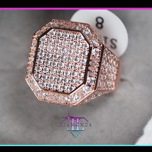 Mens rose gold iced out - iced, |