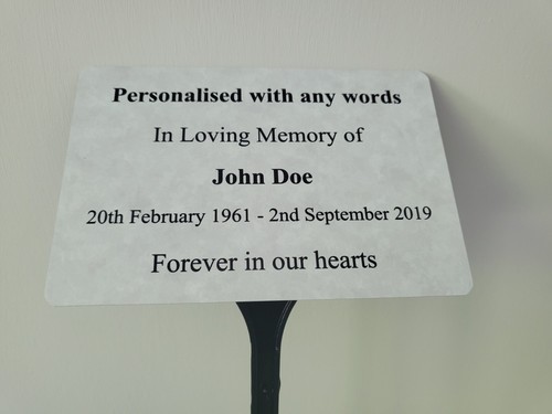Memorial plaque with stake - plaque,