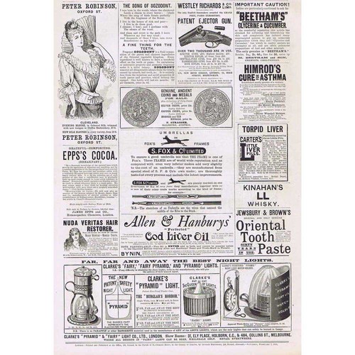 Victorian adverts evening - victorian, adverts,