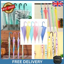 Mens Ladies Clear Dome Birdcage Umbrella Strong Windproof Walking Rain Cover