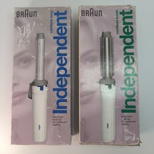 Cordless Hot Brush & Tong Set Braun Independent 2000 GCC4 GCC3 VGC Boxed