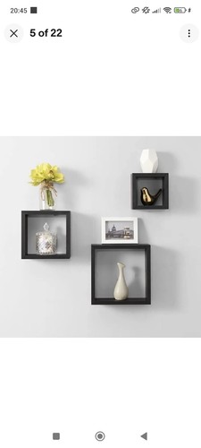 Set wooden floating cube - of,