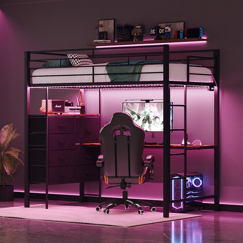 Bonnlo loft bunk bed with - loft,