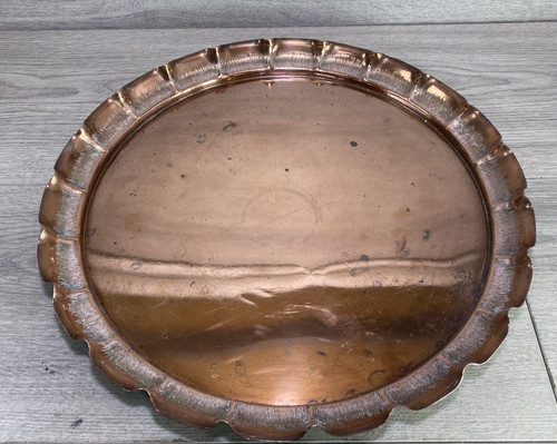 Antique copper serving - serving, tray