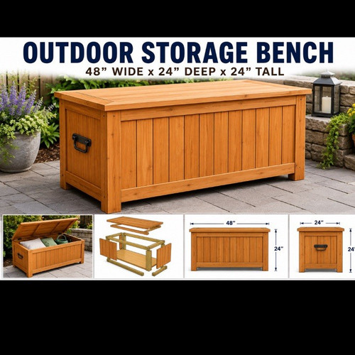 Outdoor storage bench - bench,