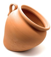 Tilted Ceramic Plant Pot Outdoor Angled Terracotta Flower Pot Planter H30 cm